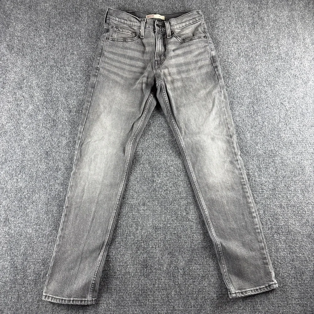 Signature by Levi Strauss & Co. Men's Slim Fit Jeans Grey Charcoal W28 L30 Y2K